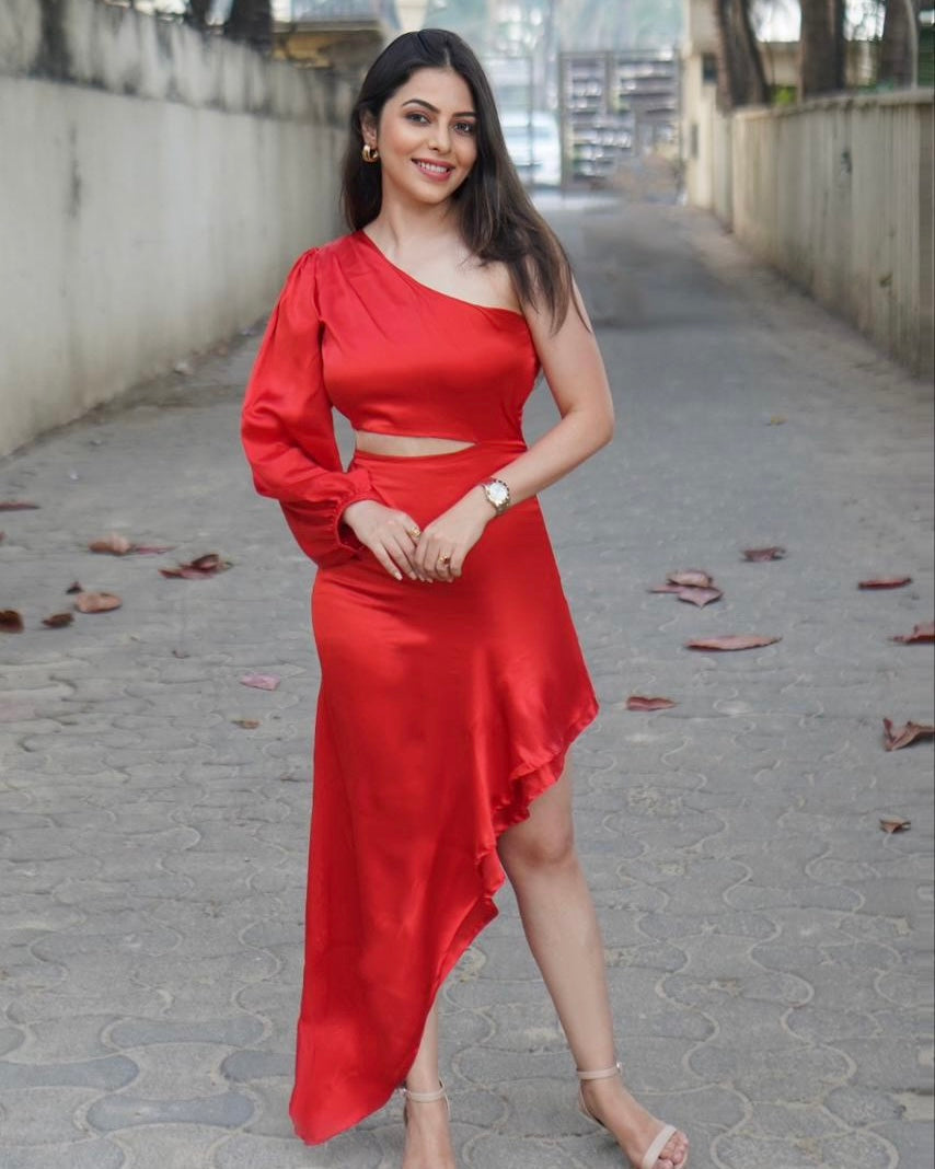 Cut-Out Satin Dress by LabelbyLeena