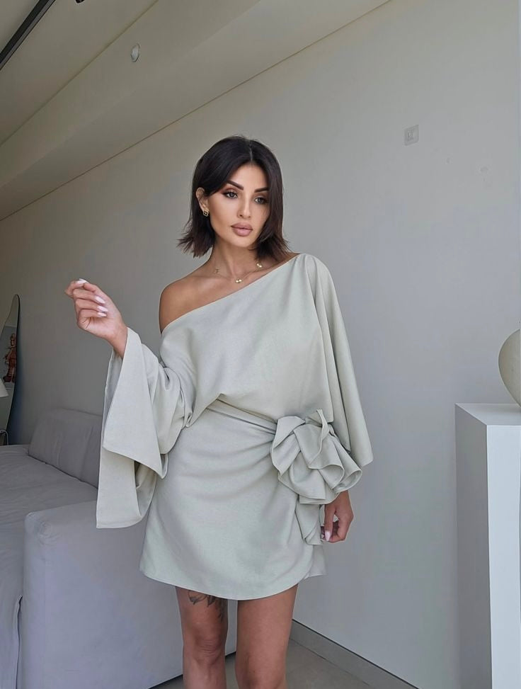 Off-Shoulder Top with Skirt by LabelbyLeena