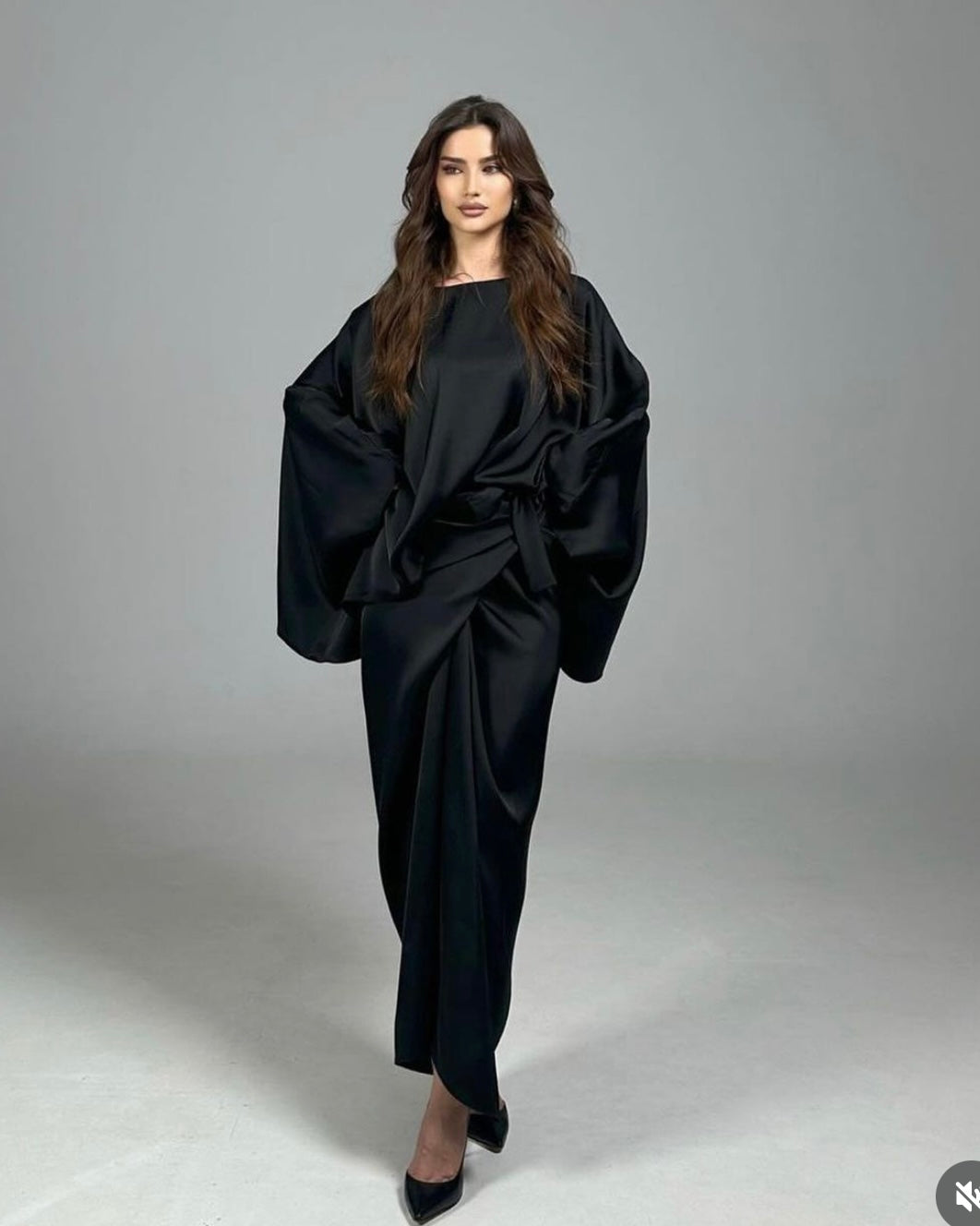 Satin Wrap around Dress by LabelbyLeena