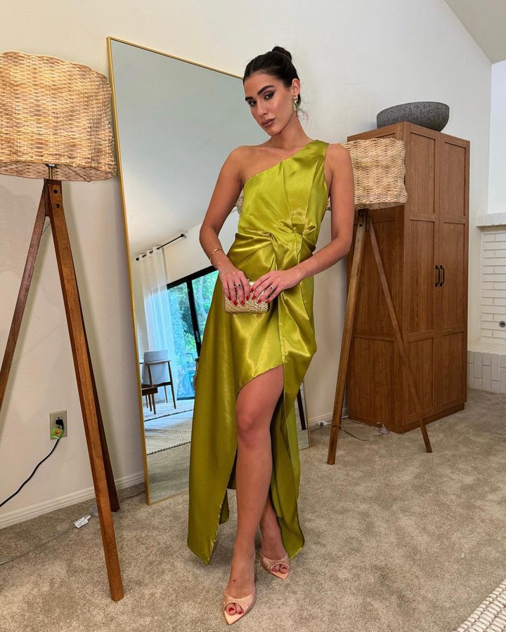 Gold Satin Dress by Labelbyleena
