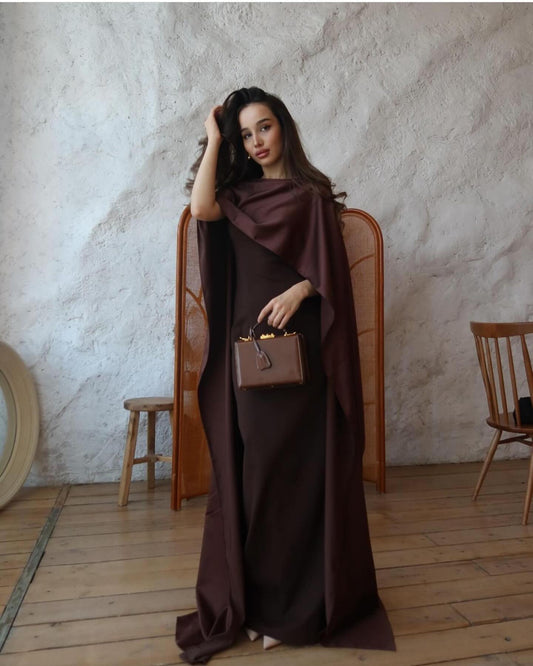 Chocolate Cape Dress
