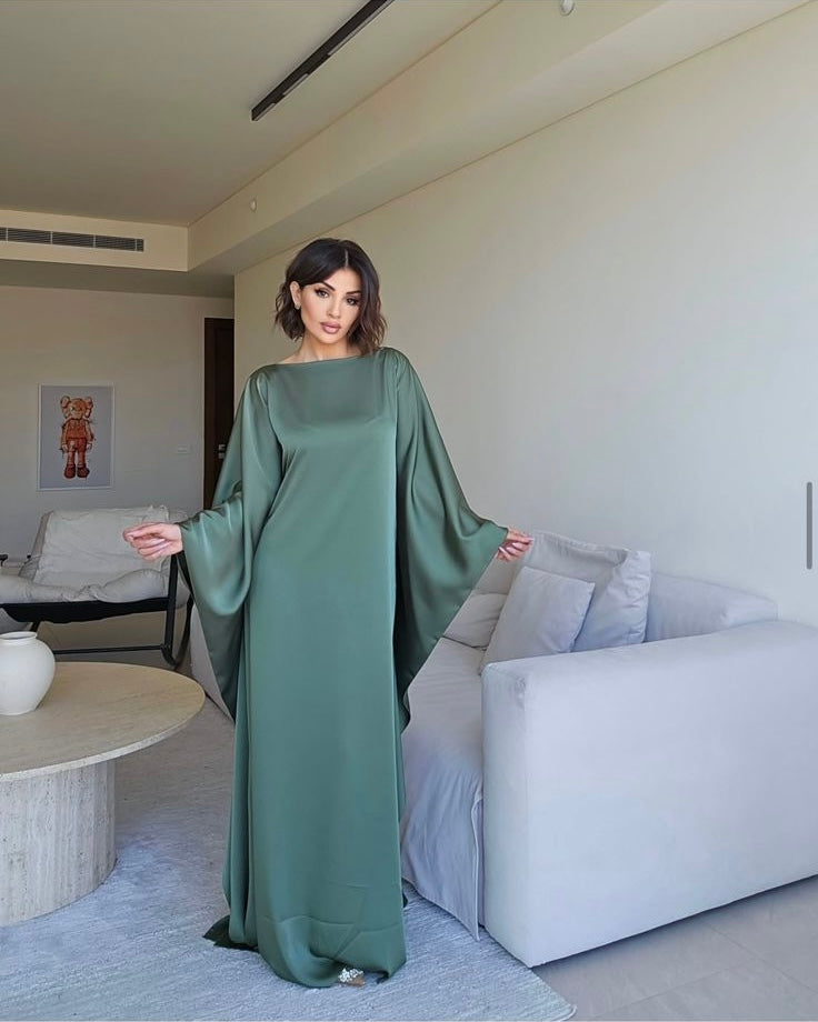 Satin Kaftan by LabelbyLeena