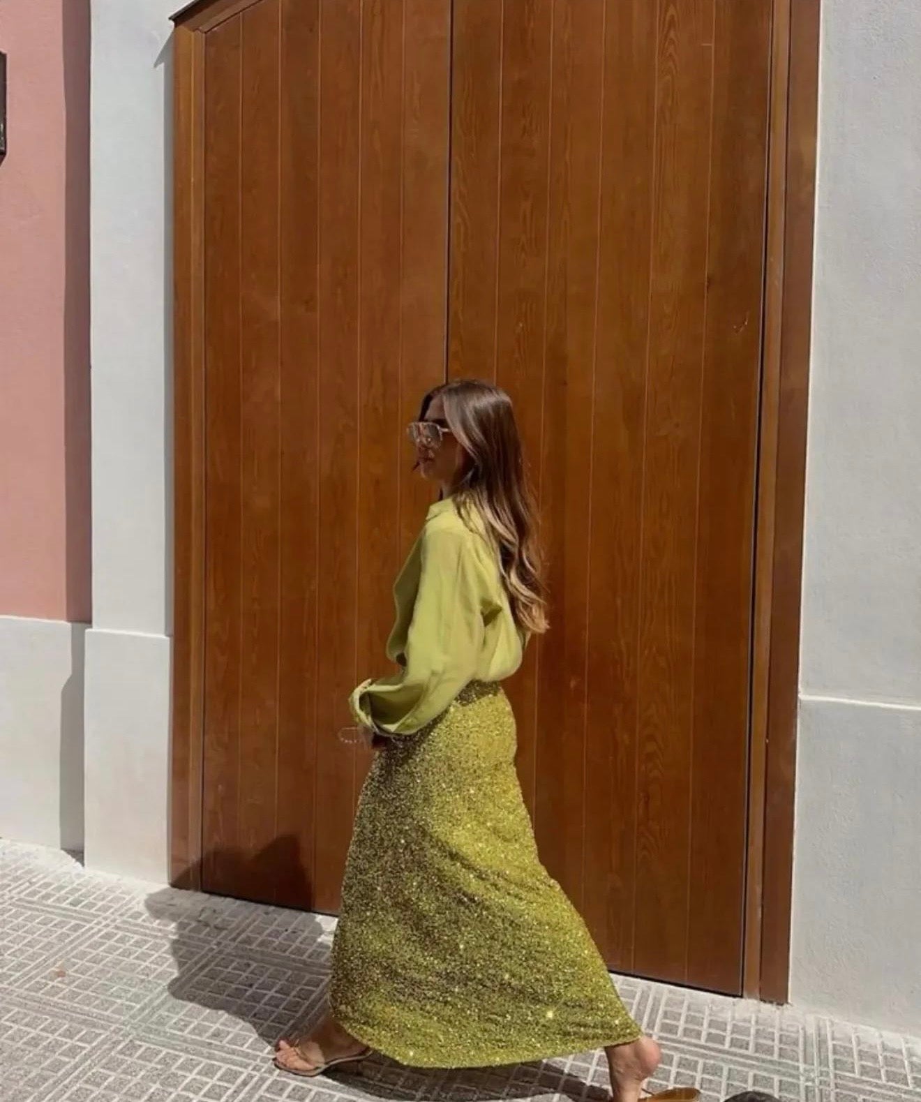 Shimmer Skirt with Shirt by LabelbyLeena