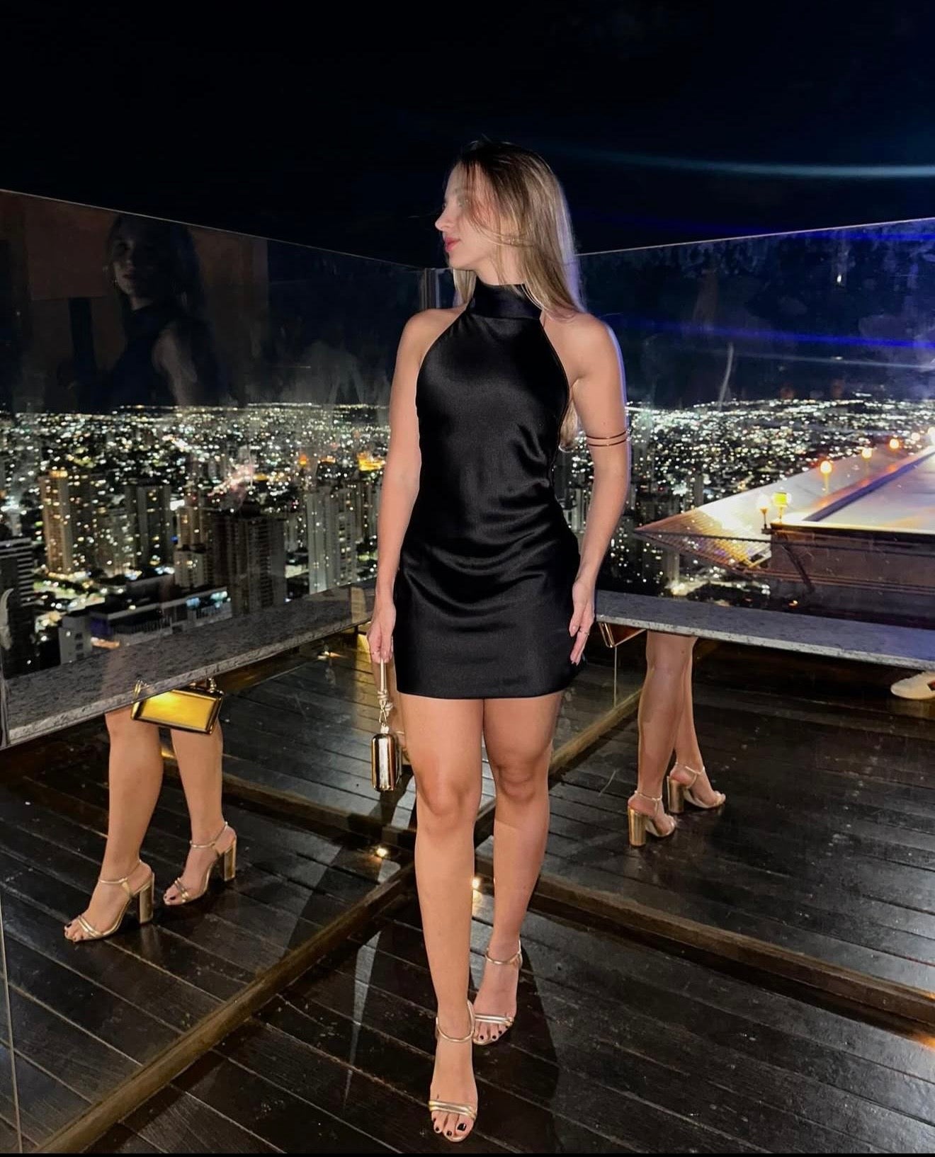 Backless Satin Dress by LabelbyLeena