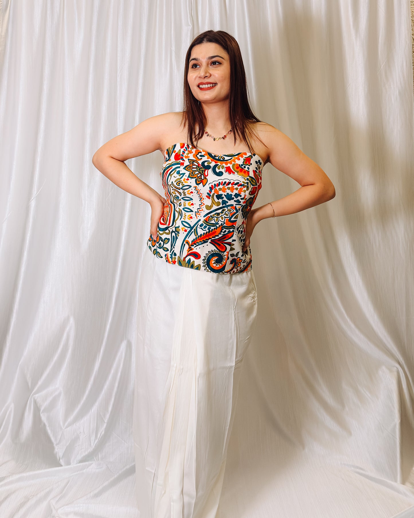 Sculpt & Flow Indo-Western Corset & Skirt Set from LabelbyLeena