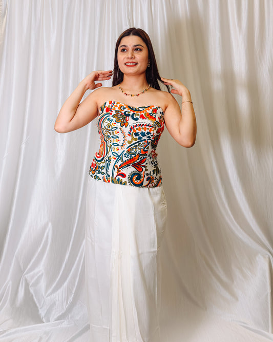 Sculpt & Flow Indo-Western Corset & Skirt Set from LabelbyLeena